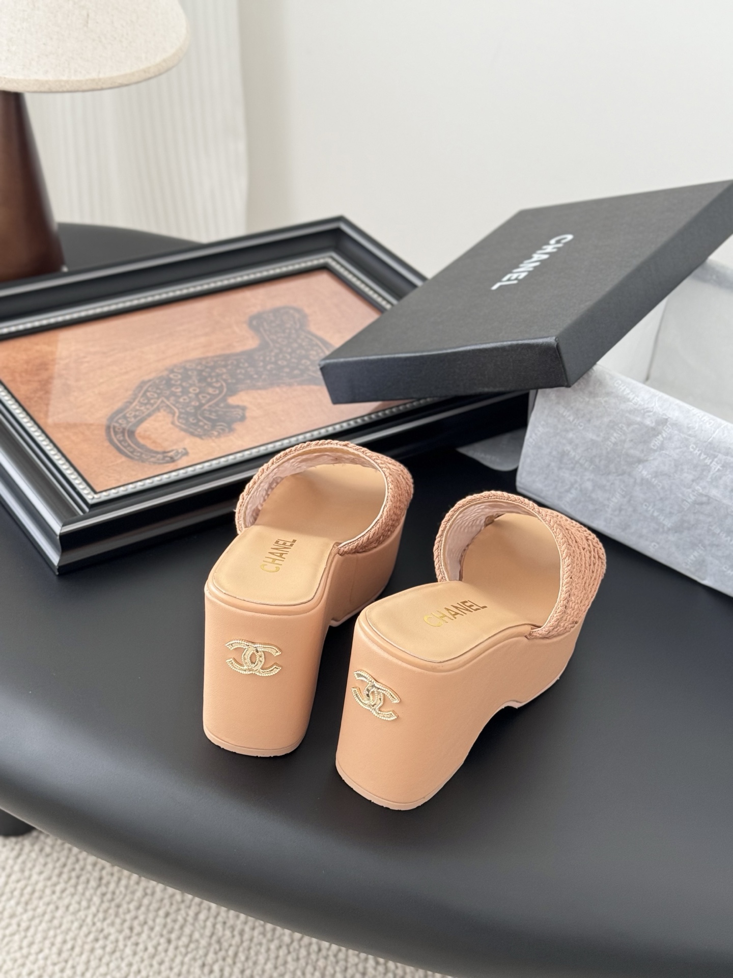 Chanel 25P Platform Espadrille Sandals With Embroidered Design, Beige 7 i1744128284144 7850 0 5