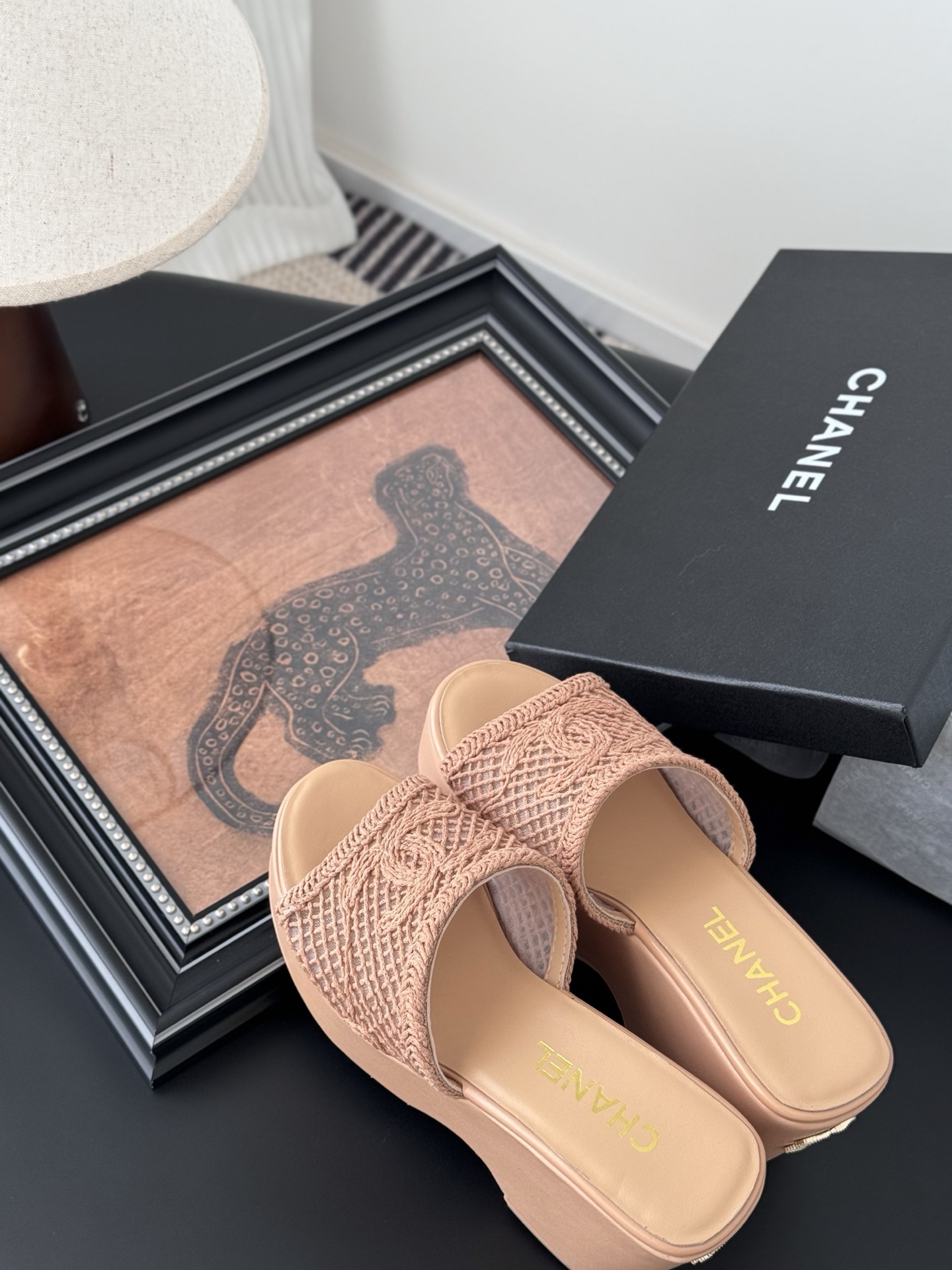 Chanel 25P Platform Espadrille Sandals With Embroidered Design, Beige 9 i1744128284261 6547 0 7