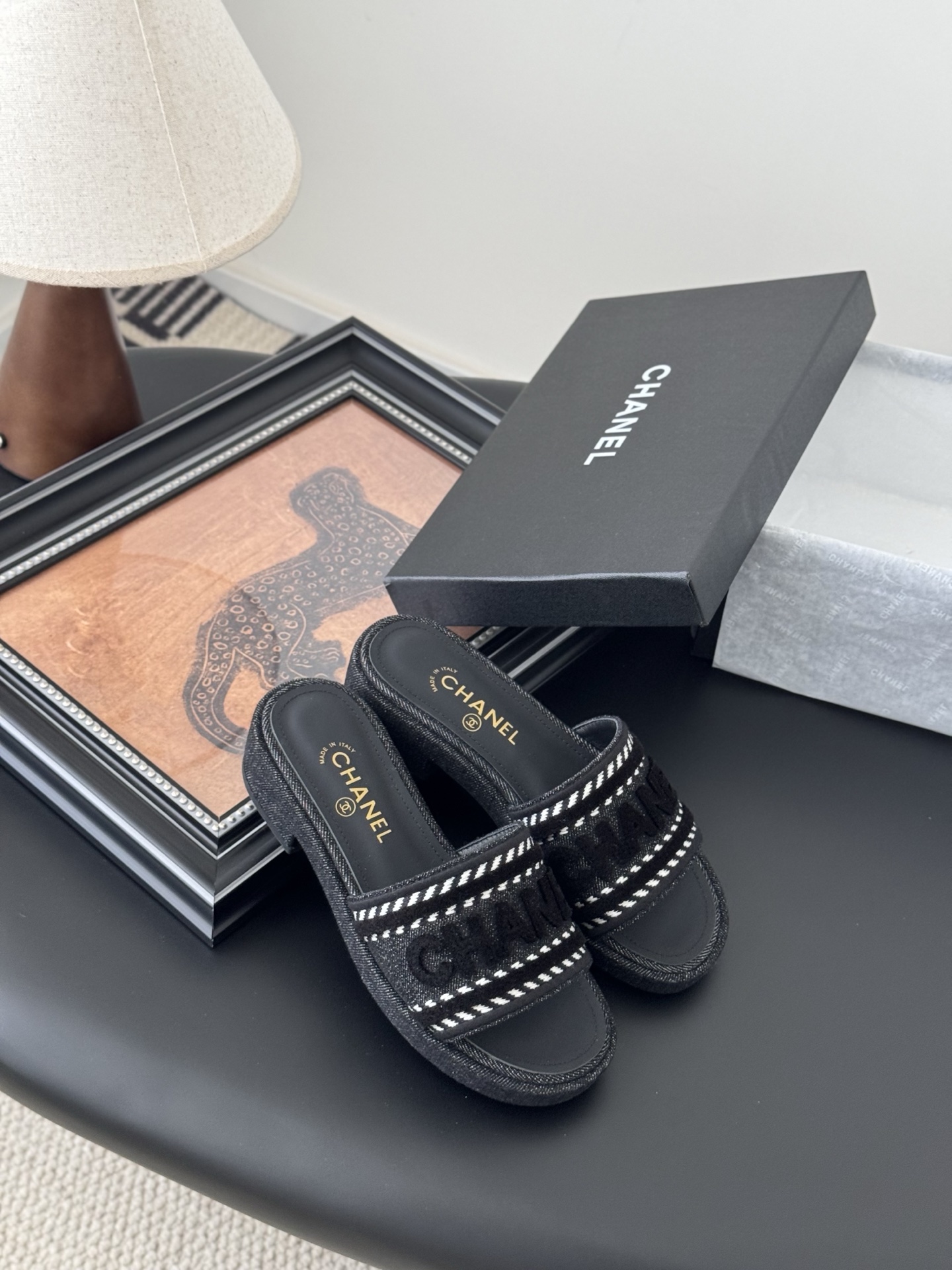 Chanel Women's Spring/Summer Slides - Premium Leather, Designer Comfort 1 Chanel Women's Spring/Summer Slides - Premium Leather, Designer Comfort