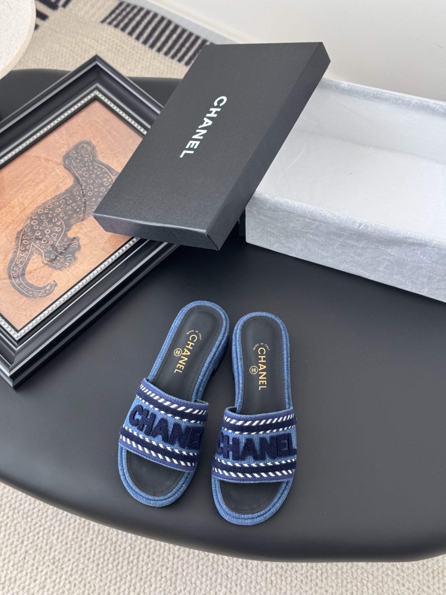 Chanel Women's Denim Espadrille Slide Sandals with Logo, Spring/Summer Collection 3 i1745236994072 9534 0 0