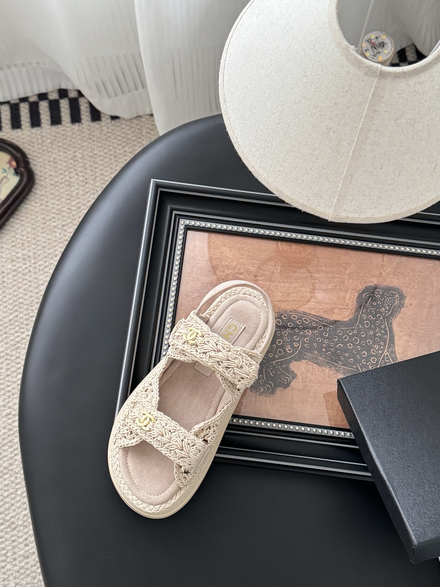 Chanel Women's Beige Crochet Sandals with Velcro Closure, Sizes 35-39 9 i1745568912644 2205 0 7