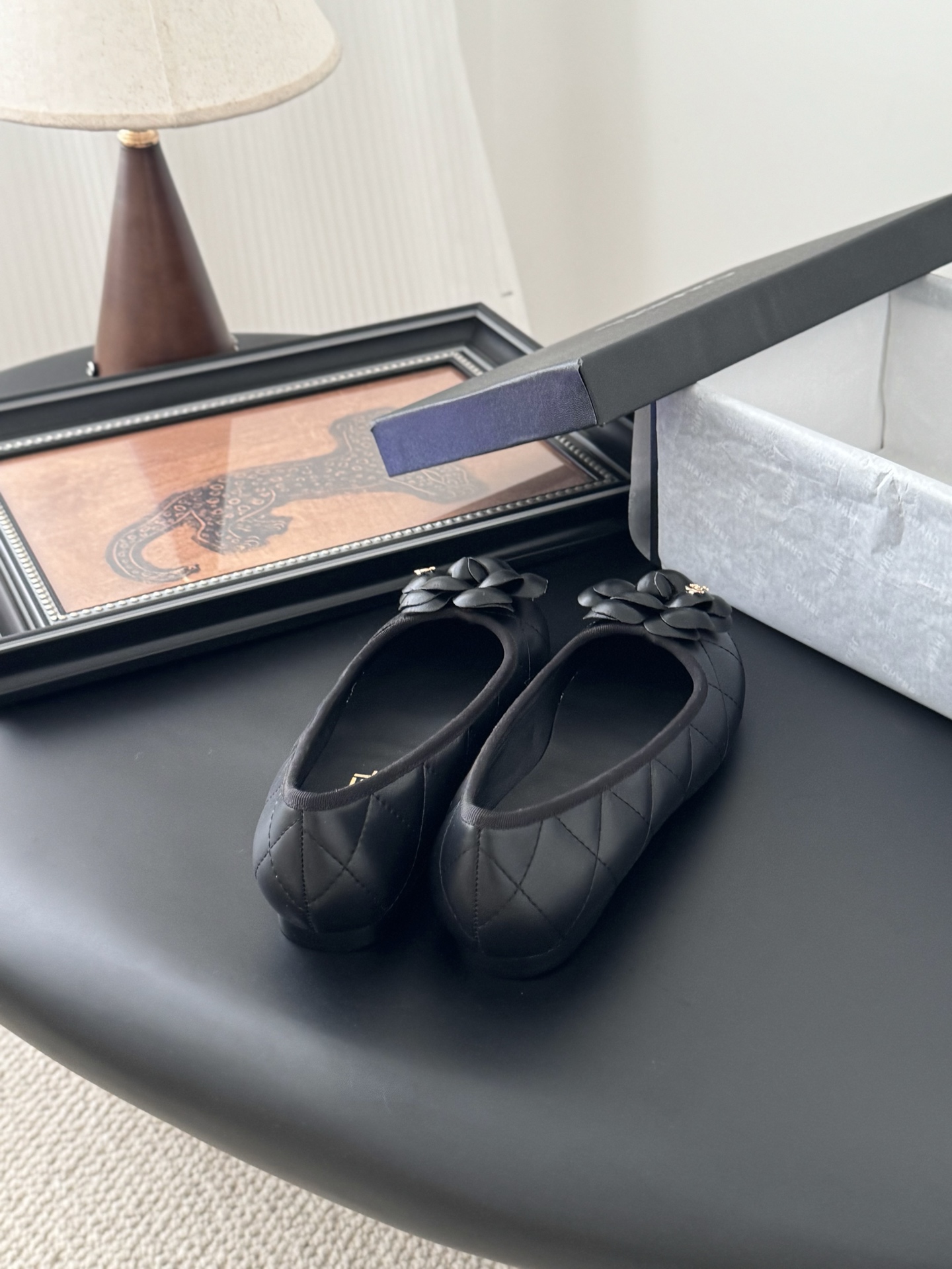 Chanel 25K Camellia Black Leather Ballet Flats Comfortable and Elegant 5 i1745772699813 7517 0 2