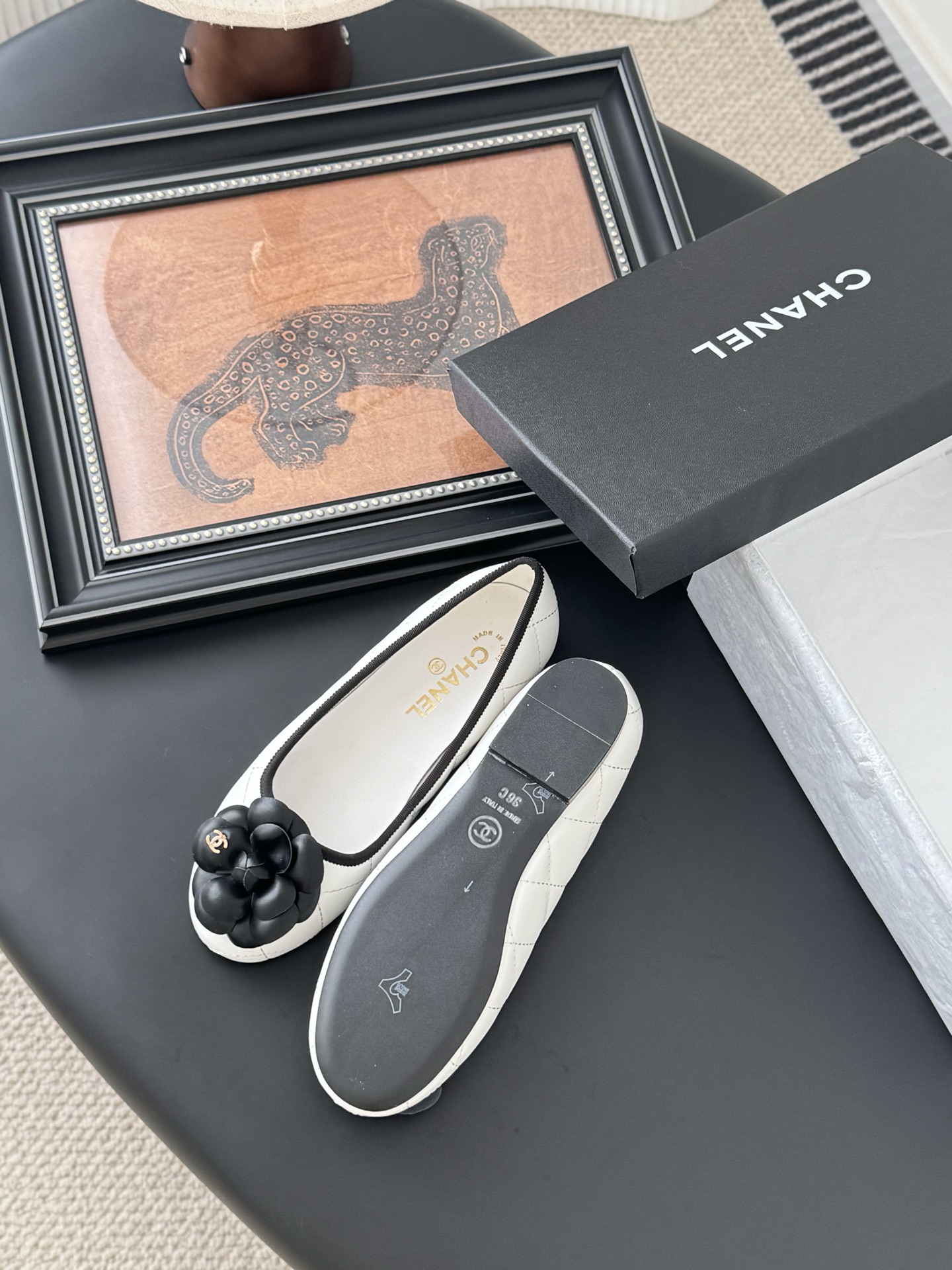Chanel 25K Camellia Ballet Flats - Elegant Lambskin Leather Shoes 6 i1745772740625 3622 0 4