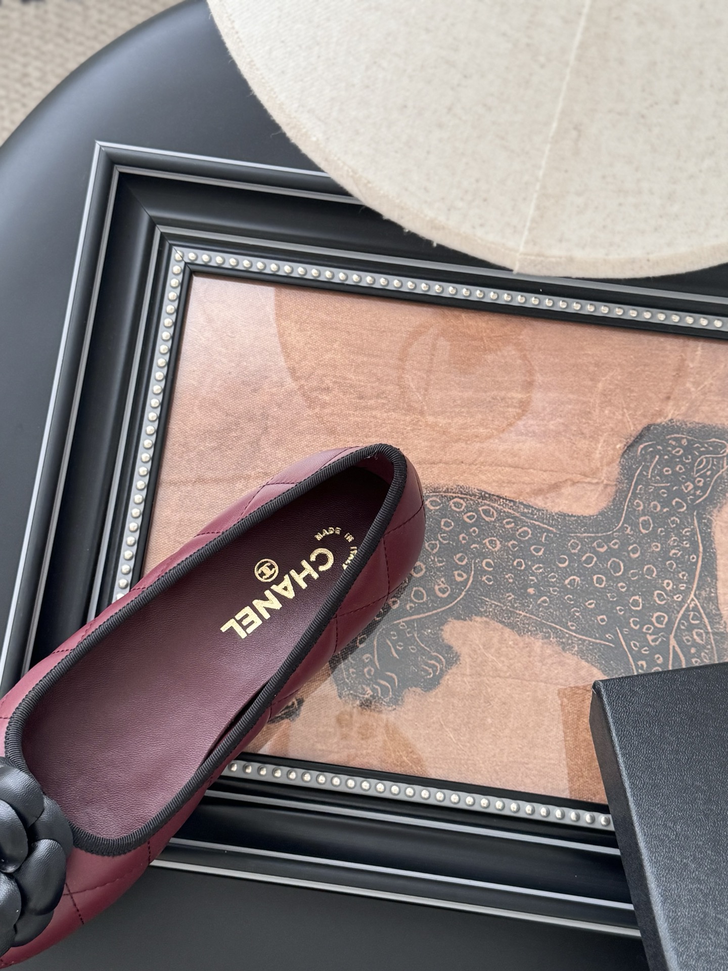 Chanel 25K Camellia Ballet Flats - Burgundy Leather, Delicate & Chic 9 i1745772756988 8884 0 7