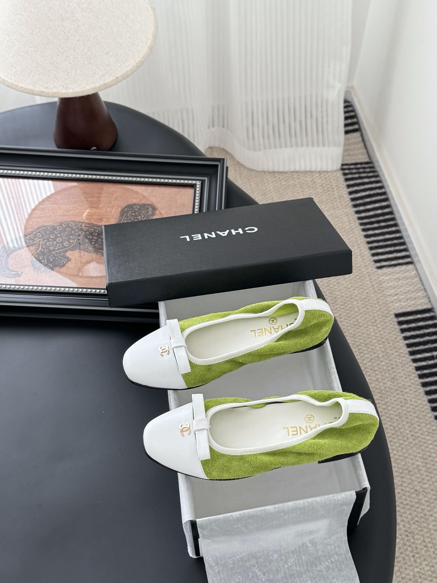 Chanel Women's 25C Bow Tie Ballet Flats - Color Block Design, Comfortable Fit 10 i1745937002500 6138 0 8