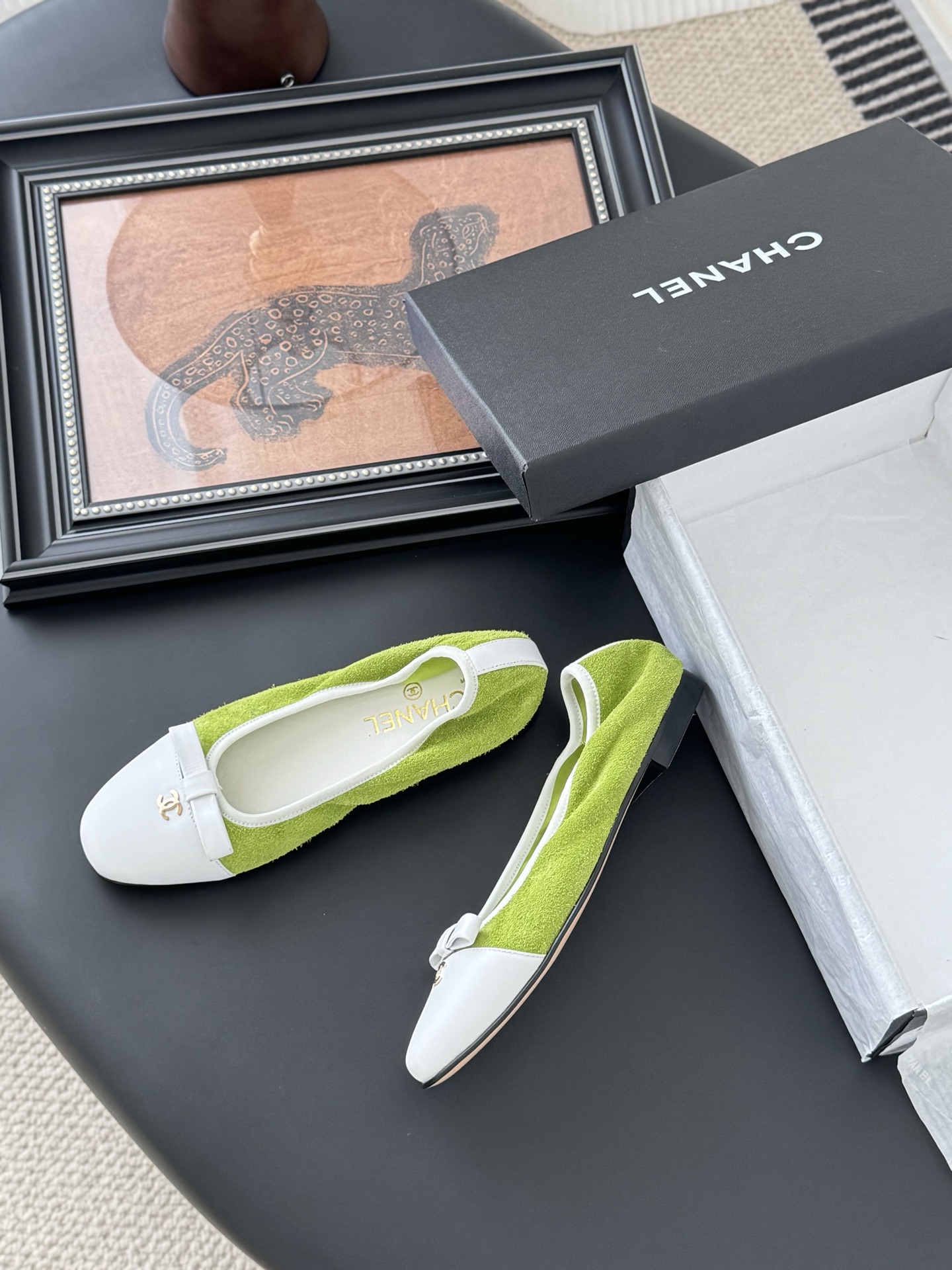 Chanel Women's 25C Bow Tie Ballet Flats - Color Block Design, Comfortable Fit 5 i1745937002630 3924 0 3