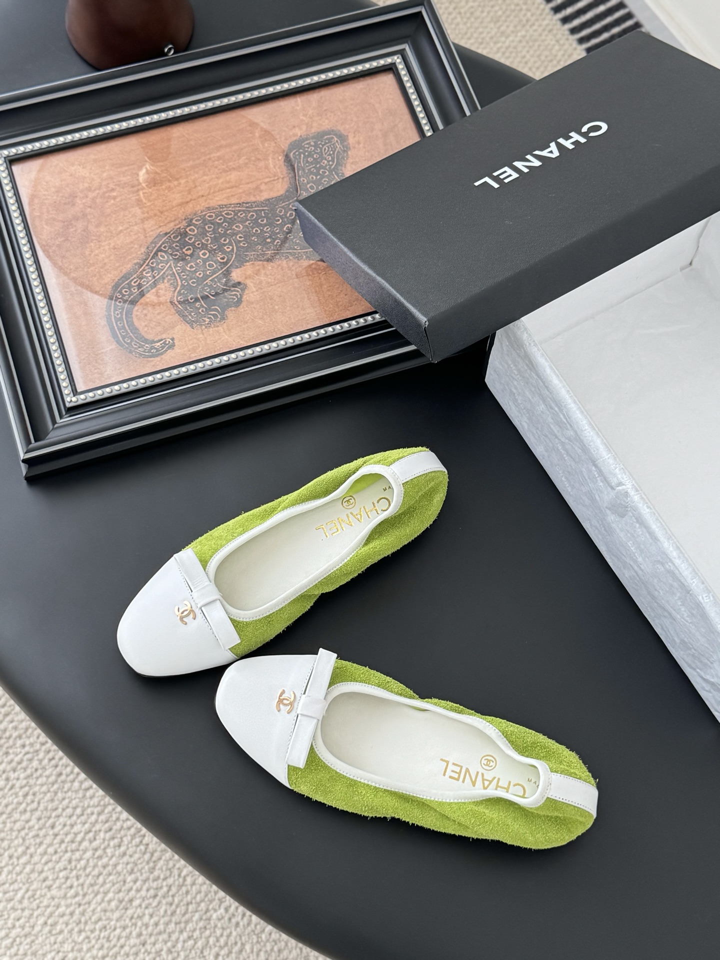 Chanel Women's 25C Bow Tie Ballet Flats - Color Block Design, Comfortable Fit 7 i1745937004101 7881 0 5