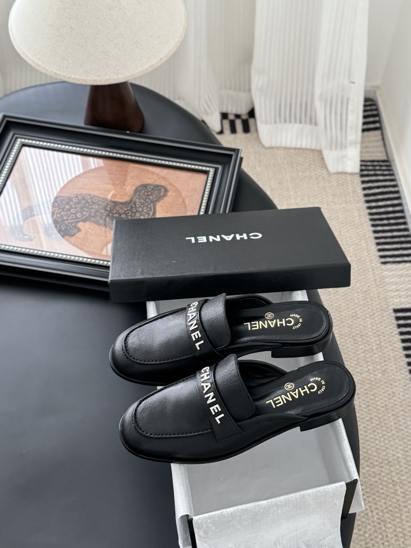 Chanel 25C New Loafers Black Leather Slip-ons Comfortable Retro Style 10 i1746272784555 2728 0 8