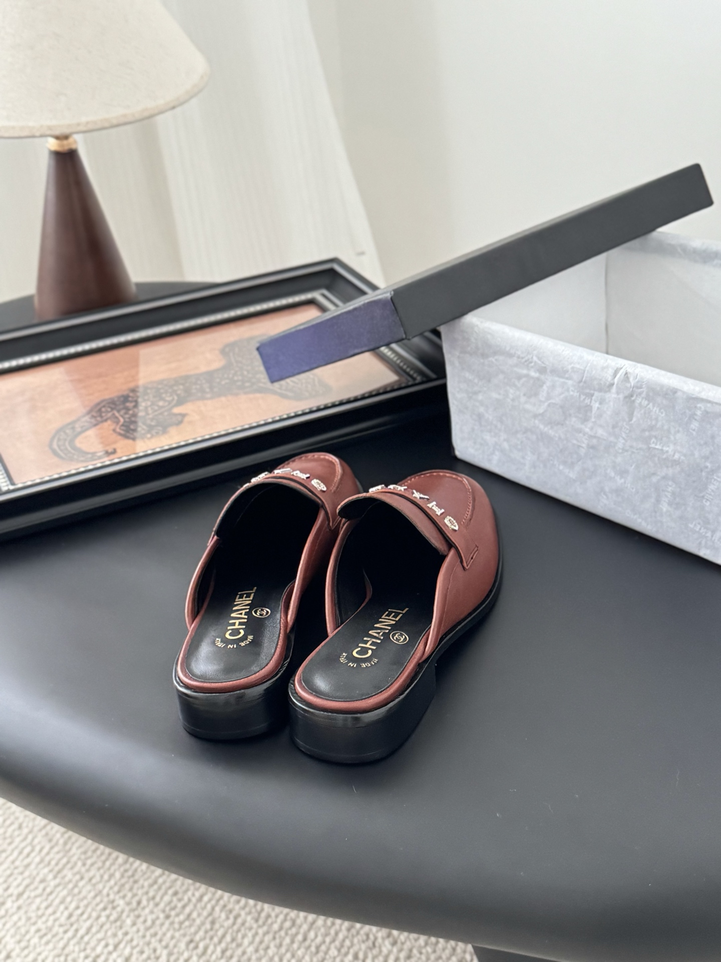Chanel 25C Women's Leather Loafers Mules Retro Chic - Comfortable & Stylish 5 i1746272805920 4989 0 2