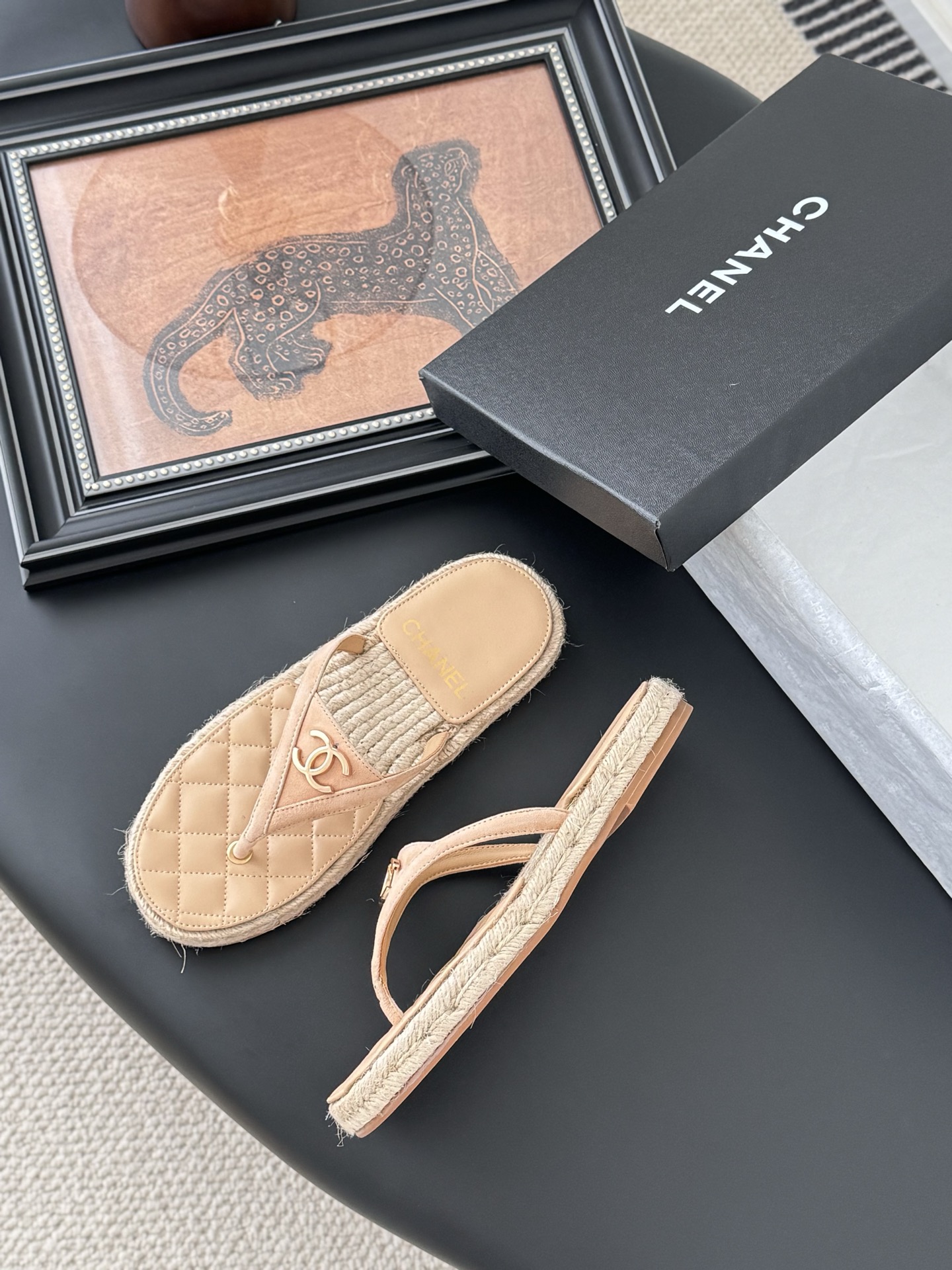 Chanel 25P Quilted Lambskin Espadrille Thong Sandals - High Quality 6 i1746273226584 4160 0 3