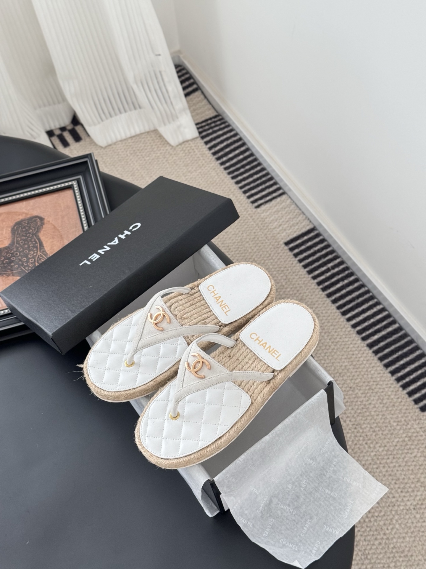 Chanel 25P Quilted Lambskin Thong Sandals - High Quality, Summer Style 2 i1746273248420 7856 0 8