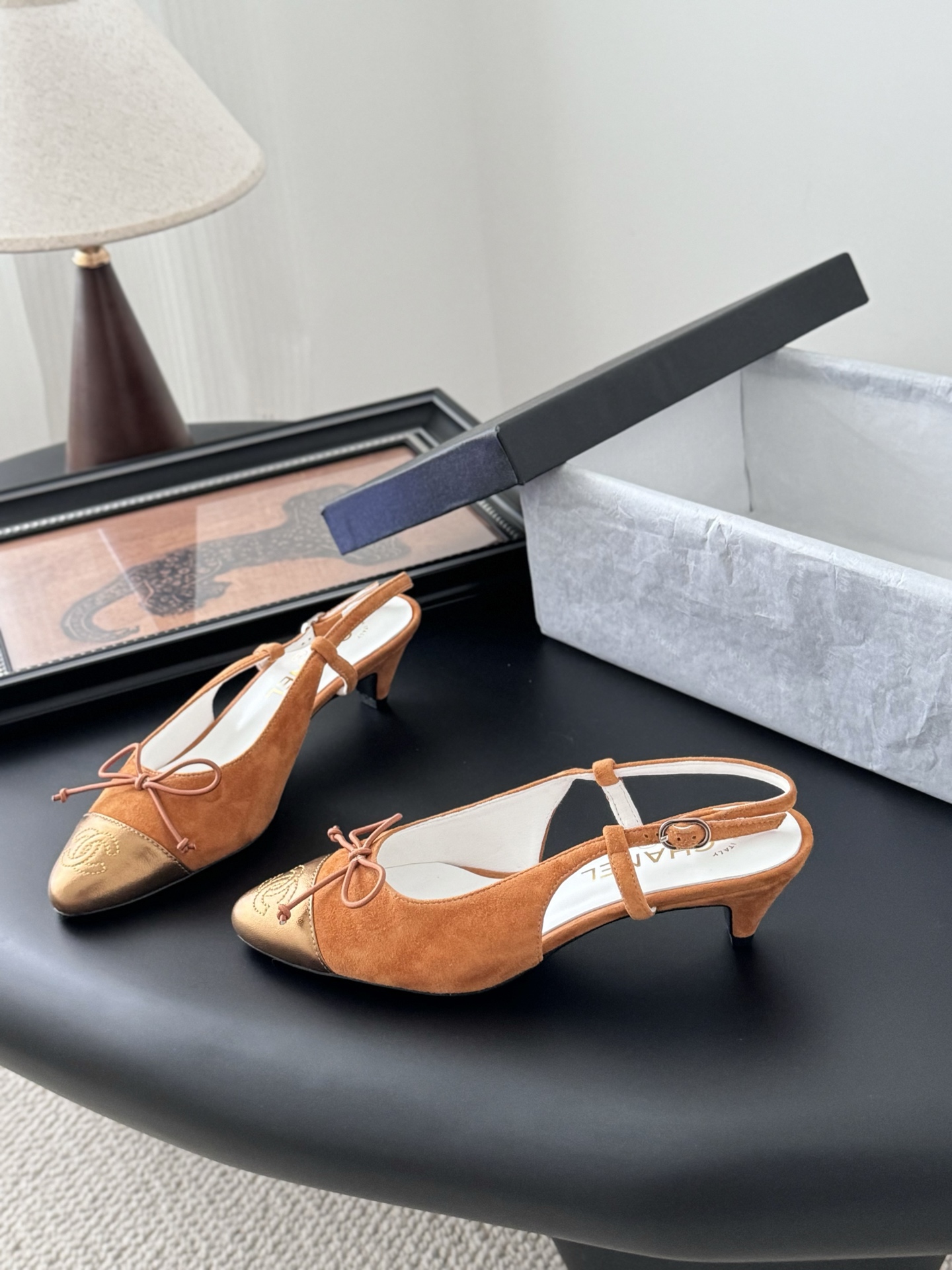 Chanel 25K Mary Jane Slingback Heels - Suede & Leather, All Colors Available 4 i1746553471841 4693 0 1