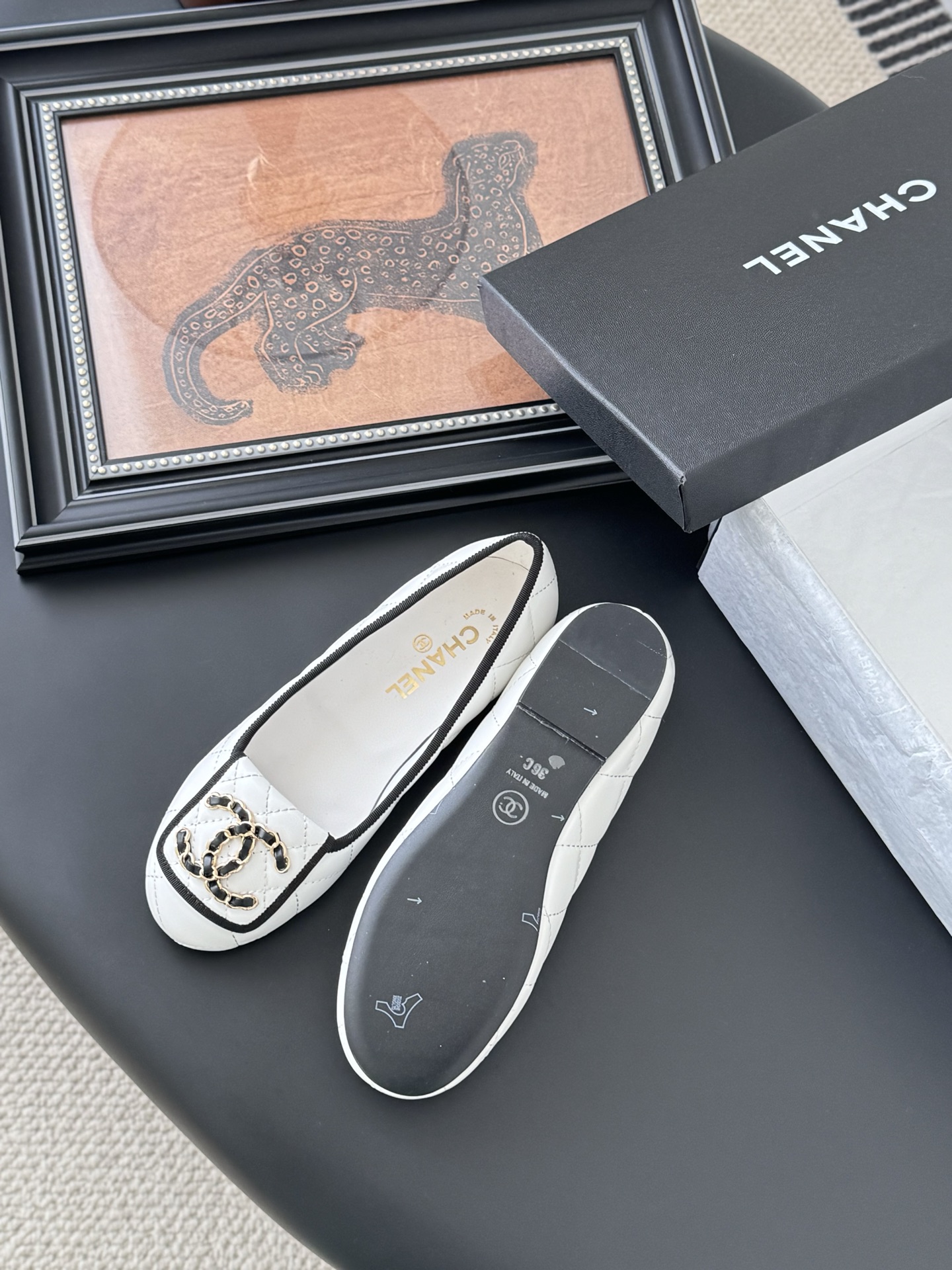Chanel 25K Camellia White Leather Ballet Flats, Elegant and Comfortable 7 i1746730524504 9275 0 4