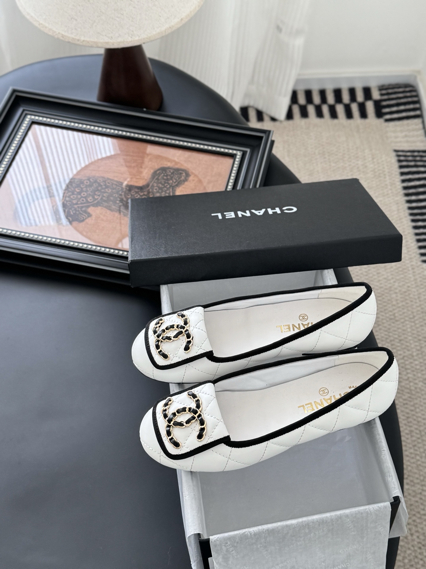 Chanel 25K Camellia White Leather Ballet Flats, Elegant and Comfortable 10 i1746730525499 2489 0 8