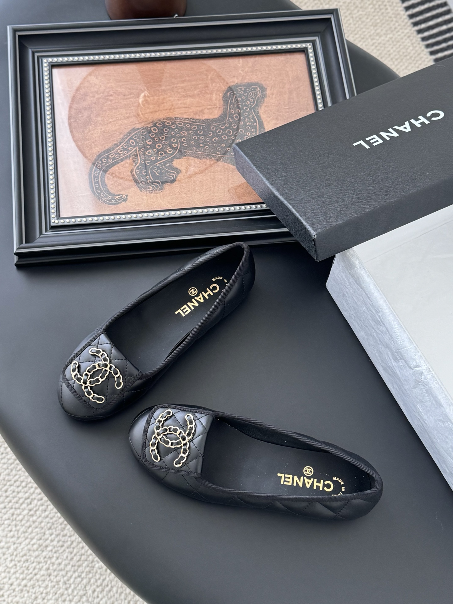 Chanel 25K Camellia Black Leather Ballet Flats, Comfortable & Elegant 1 Chanel 25K Camellia Black Leather Ballet Flats, Comfortable & Elegant