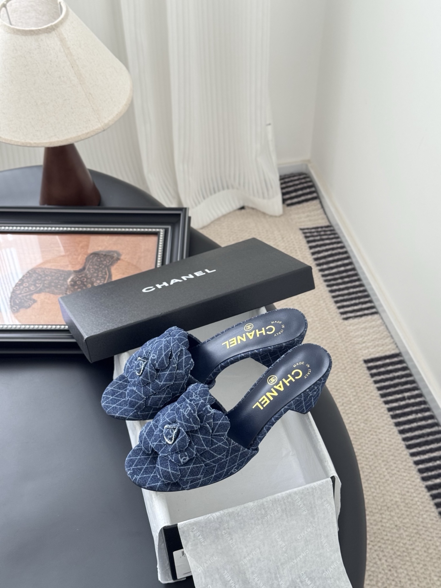 Chanel Chanel 25P新款山茶花拖鞋