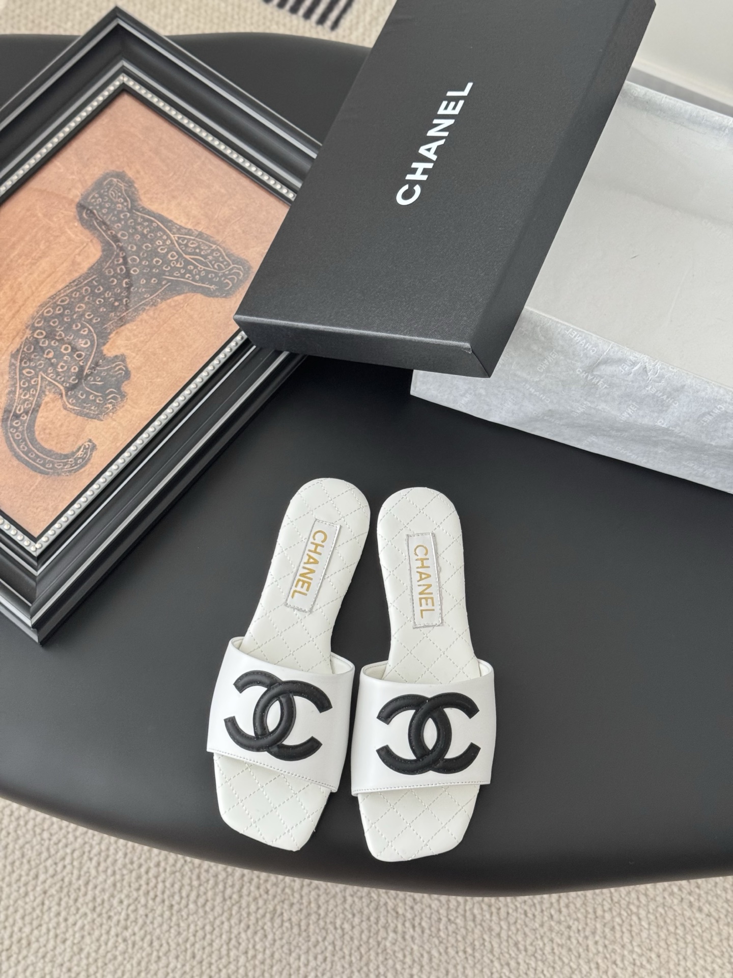 NO:403817,White leather, slippers, slippers19860909白皮,拖鞋,slippers,Women's Shoes