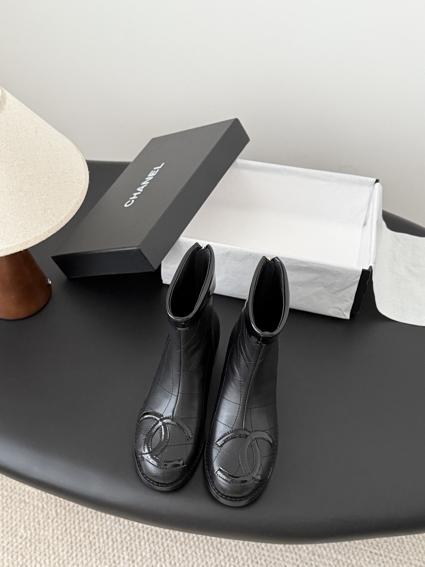 Chanell Vintage Ankle Boots – Minimalist Design, Refined Leather