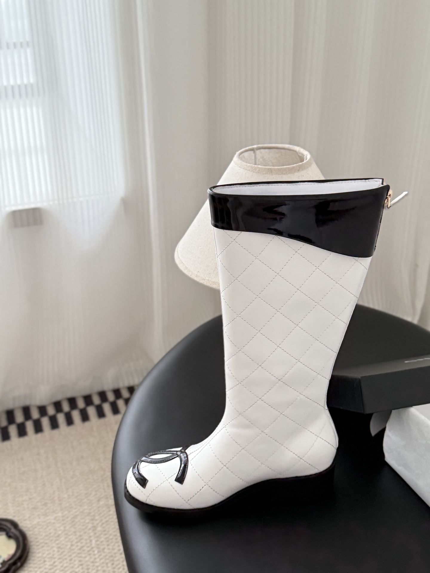 Chanell Vintage-Inspired Mid-Calf Boots: Elegant Simplicity, Refined Style 9 i1761603532074 5070 0 7