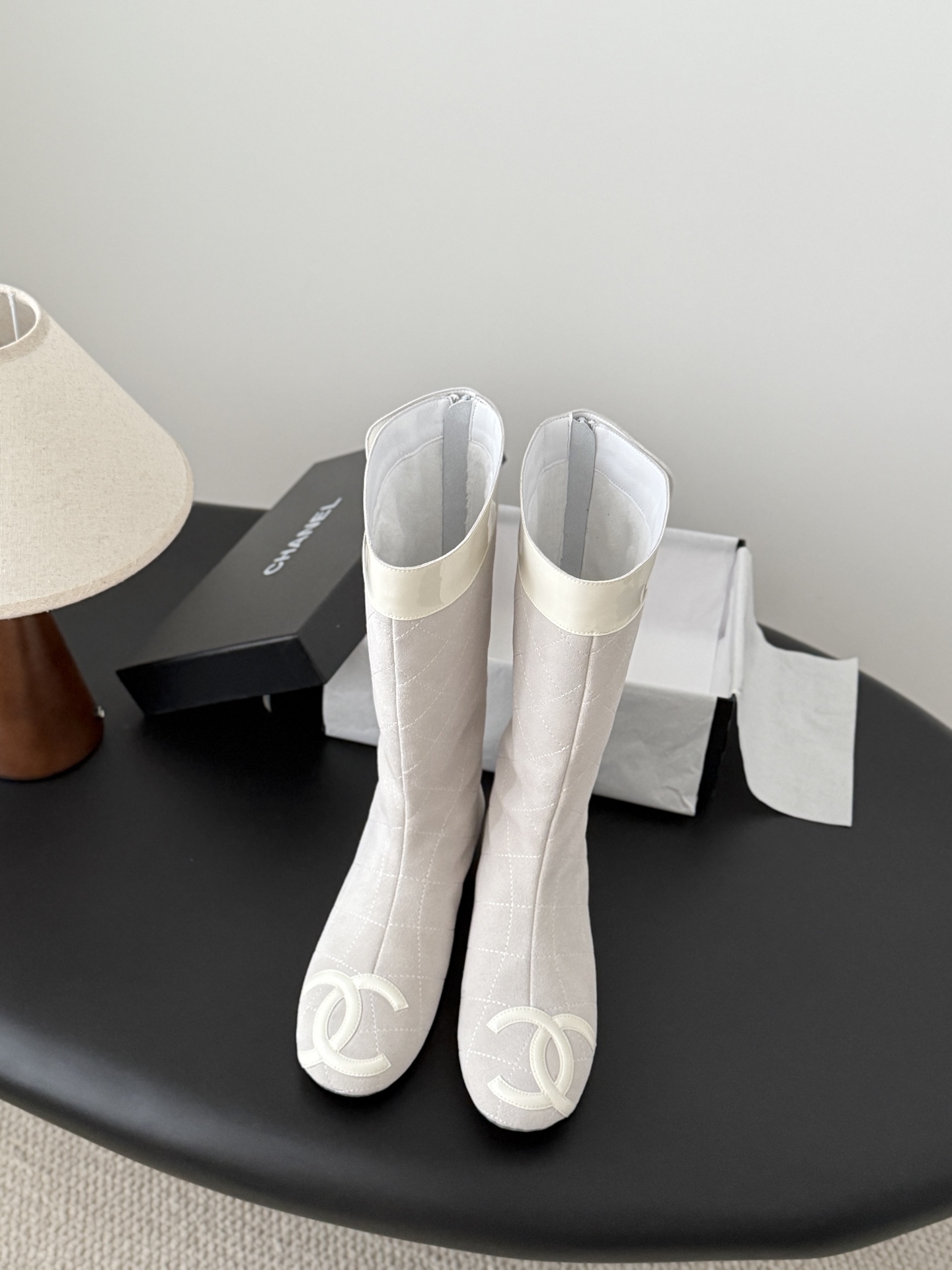 Chanell Vintage Mid-Calf Boots – Elegant & Comfortable, Sizes 35-39 Available