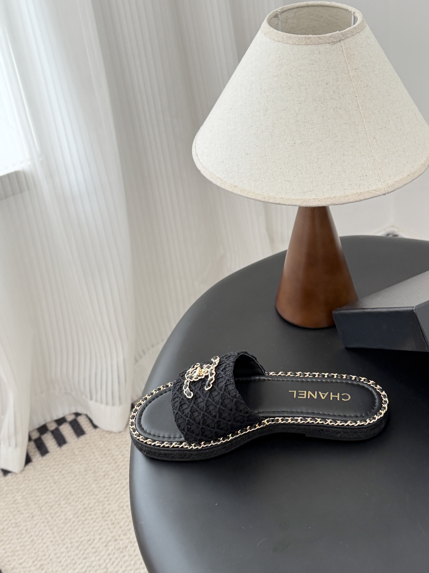 Chanel 26C春夏新款全系列链条拖鞋全系列首发 专柜有的我都有！高版本高品质鞋面牛皮/原版面料 内