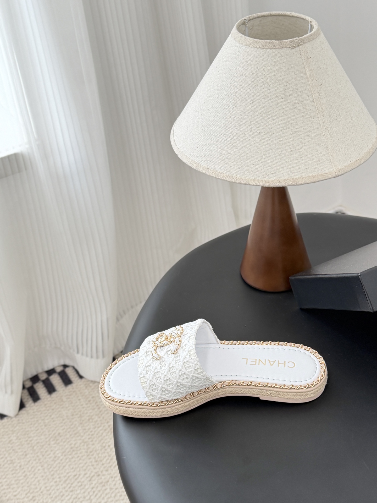 Chanel 26C春夏新款全系列链条拖鞋全系列首发 专柜有的我都有！高版本高品质鞋面牛皮/原版面料 内