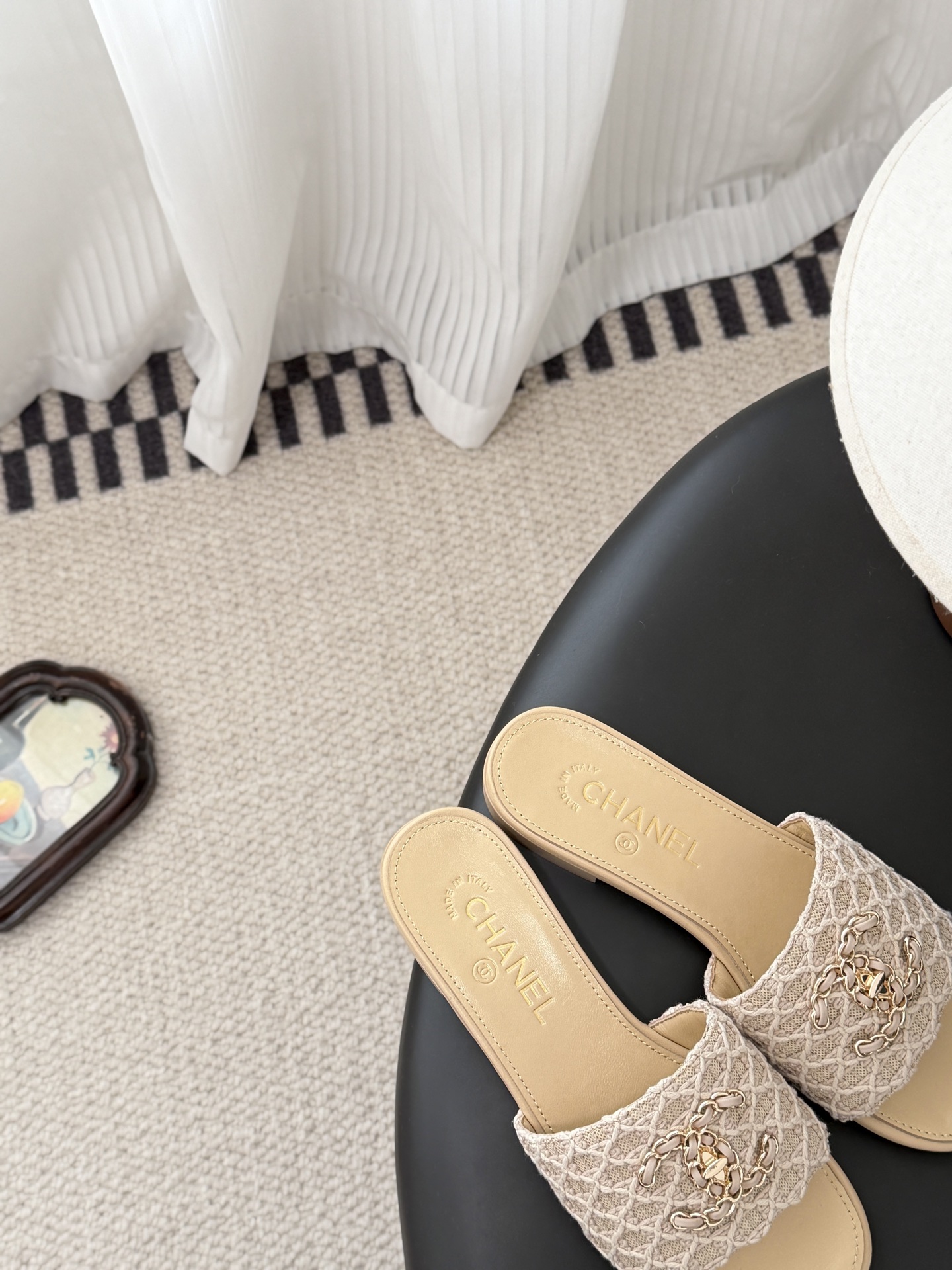 Chanel 26C春夏新款全系列链条拖鞋全系列首发 专柜有的我都有！高版本高品质鞋面牛皮/原版面料 内
