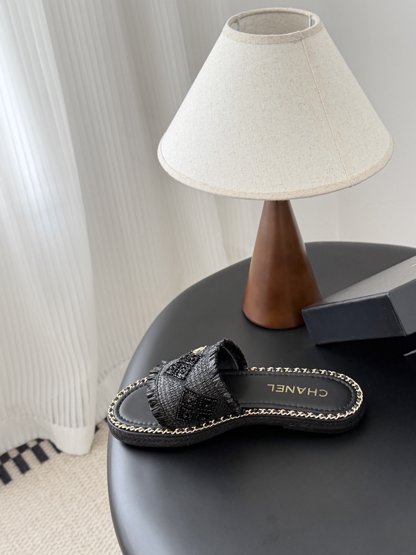 Chanel 26C春夏新款全系列链条拖鞋全系列首发 专柜有的我都有！高版本高品质鞋面牛皮/原版面料 内