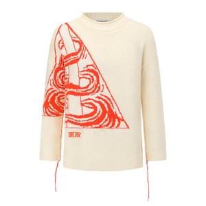 Dior Clothing Sweatshirts Embroidery Unisex Cotton Knitting Wool Fall Collection Oblique Long Sleeve