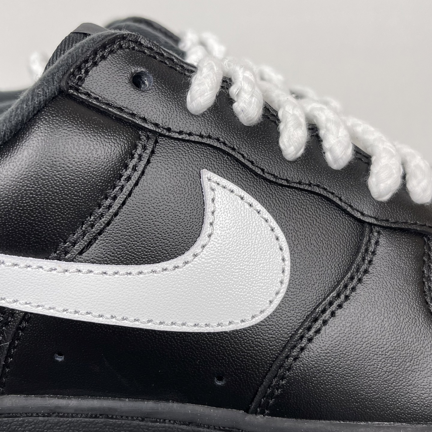 SupremexNK Air Force 1 空军一号经典联名低帮板鞋 黑色！货号：CU9225-001