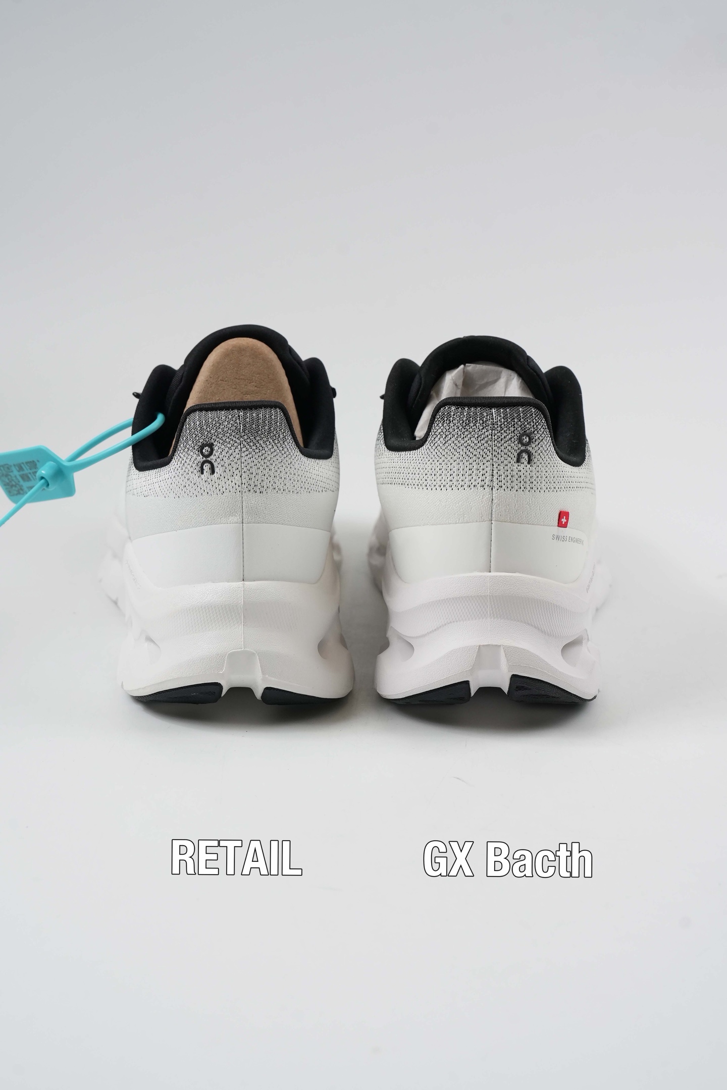 GX昂跑对比图 昂跑On Cloudtilt 网布 白黑舒适百搭 跑鞋 防滑耐磨透气 低帮 越野训练跑步鞋 泼墨 货号：