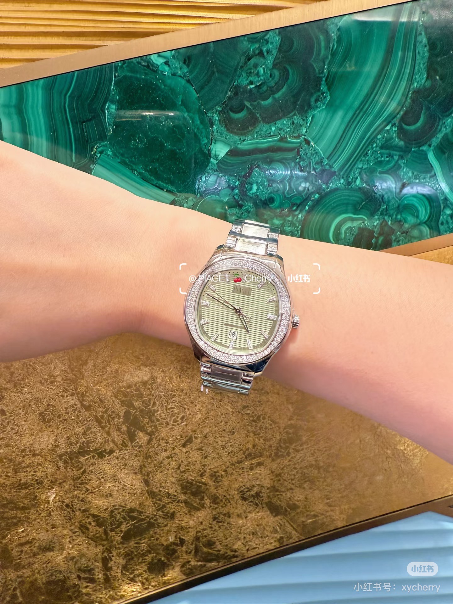 New-faced mint green, black-faced steel belt - 图片 2