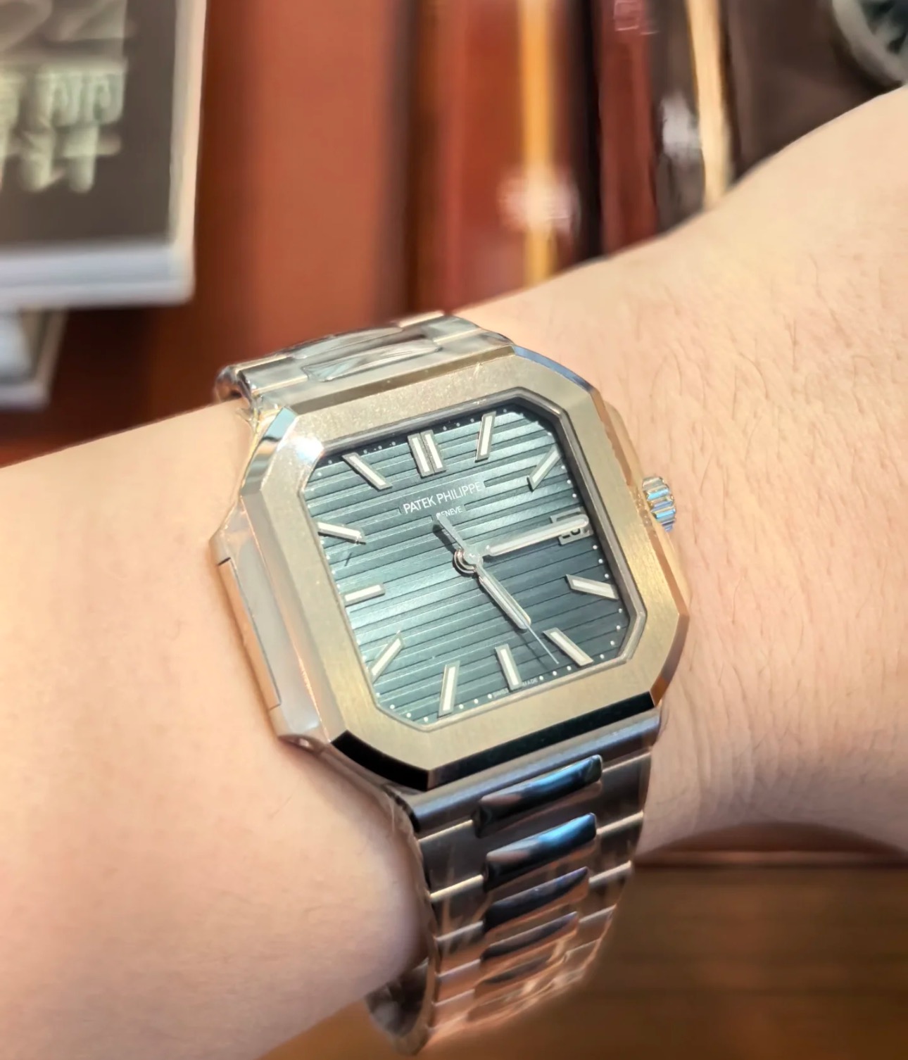 파텍필립 프리미엄 워치 7128 R 자동 화이트 다이얼 화이트골드 레플리카 44134 Patek Philippe 이미지 6