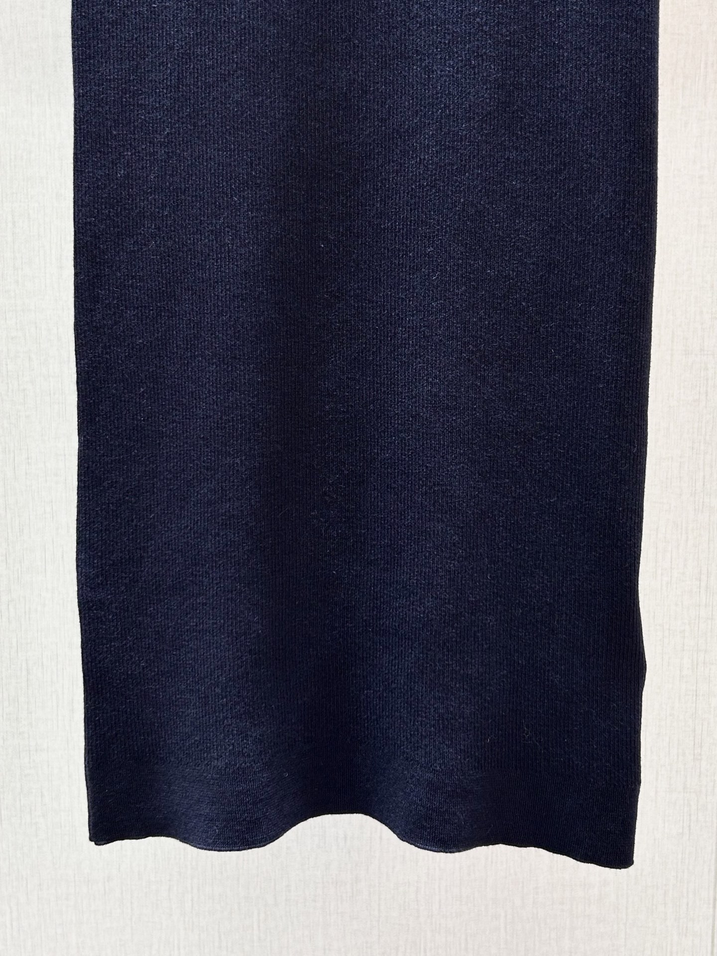 Miu Miu Navy Logo Zip Neck Knit Dress
