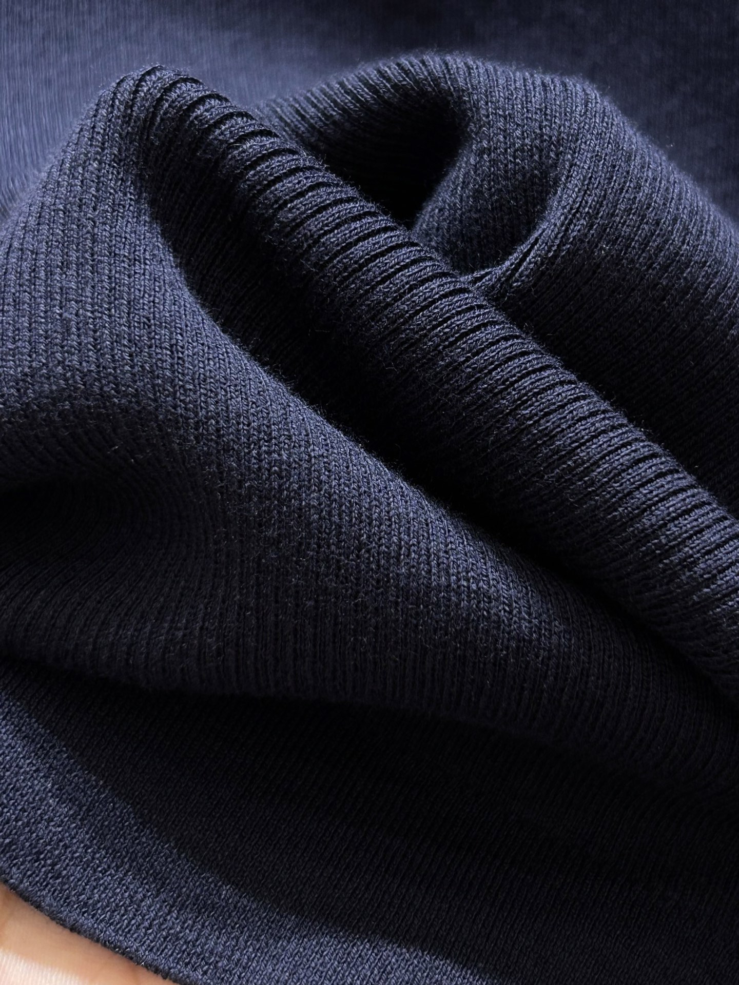 Miu Miu Navy Logo Zip Neck Knit Dress