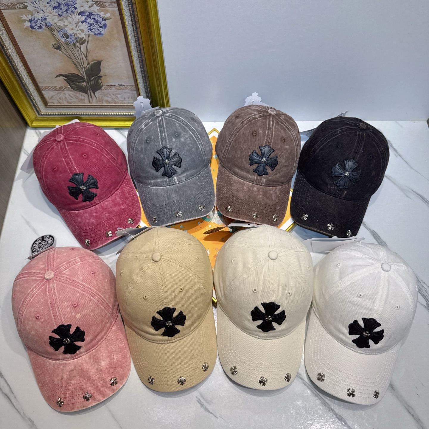 劲爆春夏新款【克罗心】原单官网同款纯棉棒球帽🧢，全钢五金欧美重工手法，曰韩潮流，时尚大气，美女必入款❤️