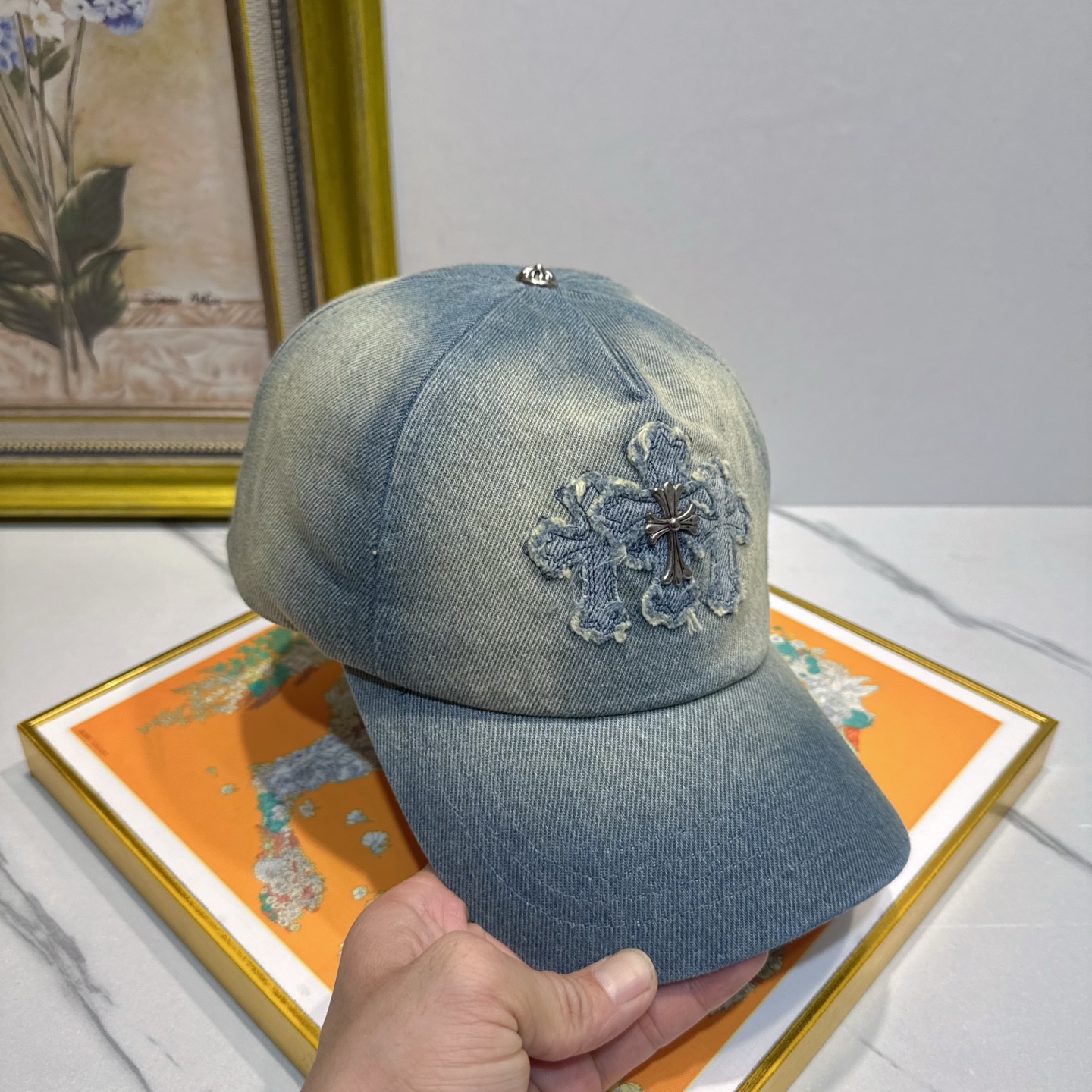 劲爆春夏新款【克罗心】原单官网同款纯棉棒球帽🧢，全钢五金欧美重工手法，曰韩潮流，时尚大气，美女必入款❤️
