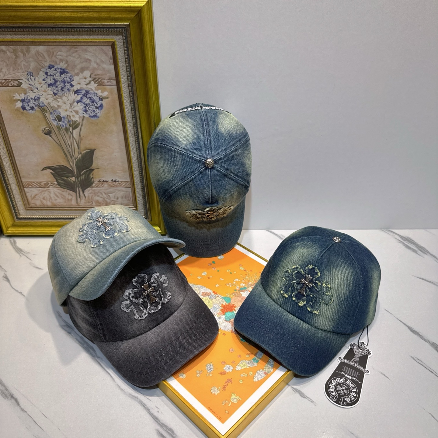 劲爆春夏新款【克罗心】原单官网同款纯棉棒球帽🧢，全钢五金欧美重工手法，曰韩潮流，时尚大气，美女必入款❤️