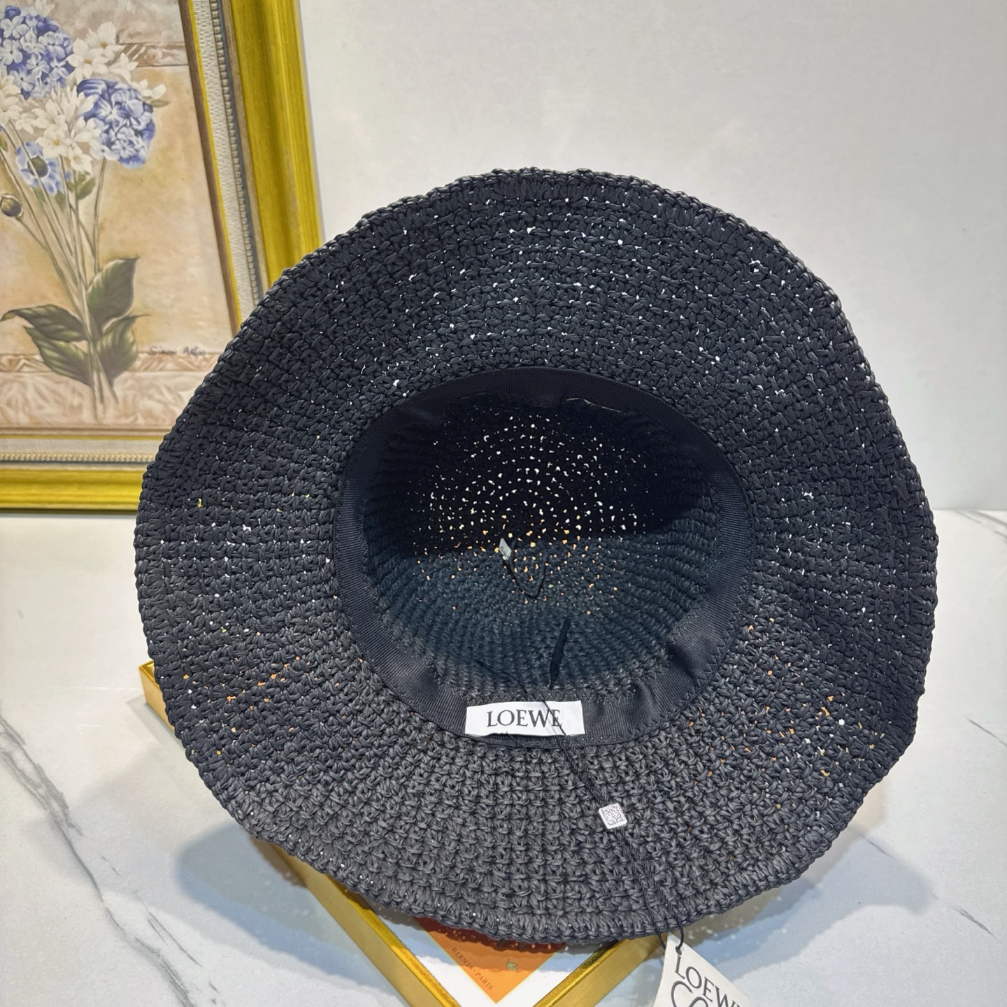罗意威 新款LOEWE编织草帽，质感超好，外部线条定位标准，做工精细，简约大气低价走量！❤️❤️