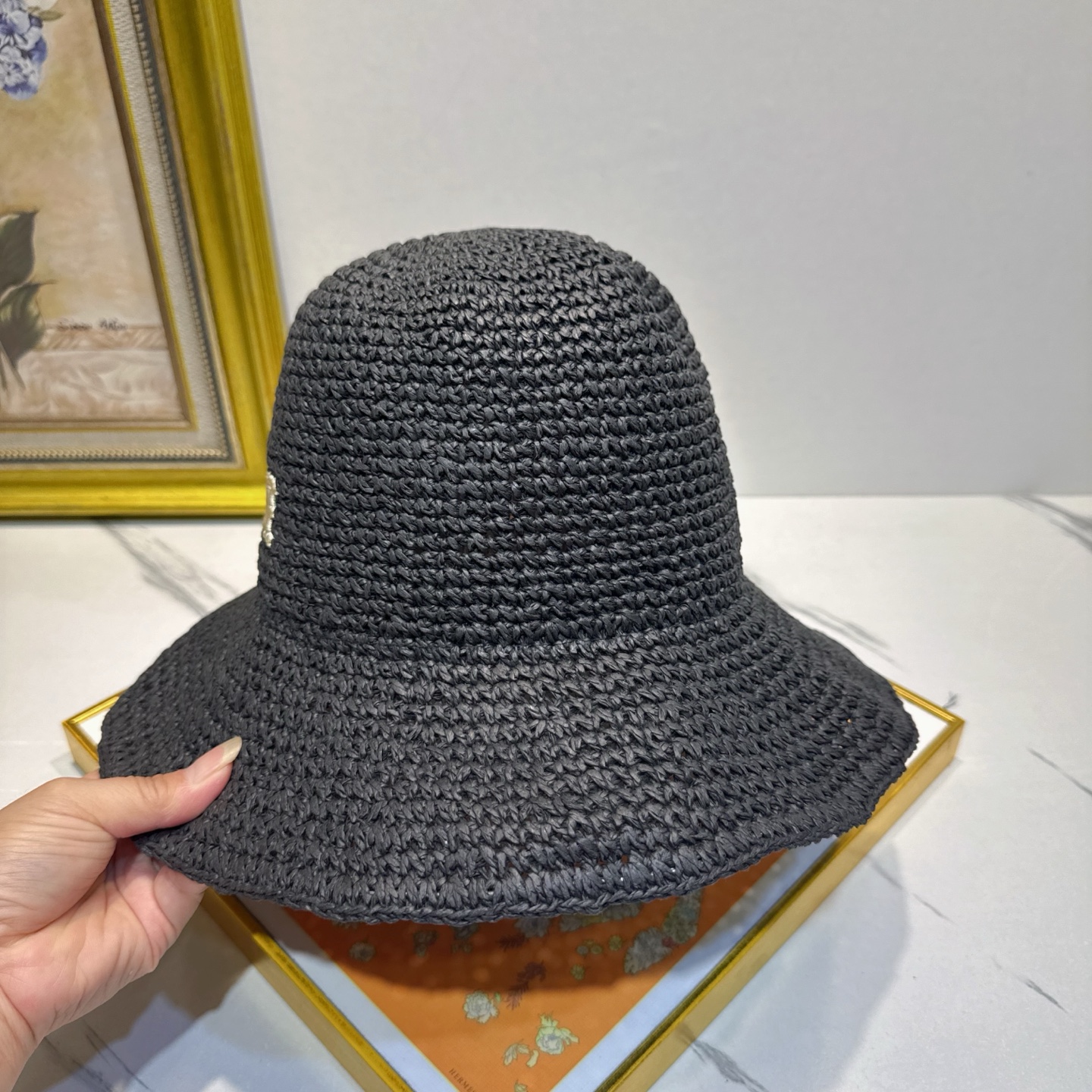 罗意威 新款LOEWE编织草帽，质感超好，外部线条定位标准，做工精细，简约大气低价走量！❤️❤️