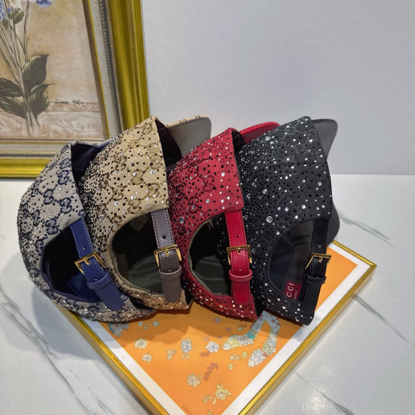 Gucci GG Rhinestone Baseball Cap