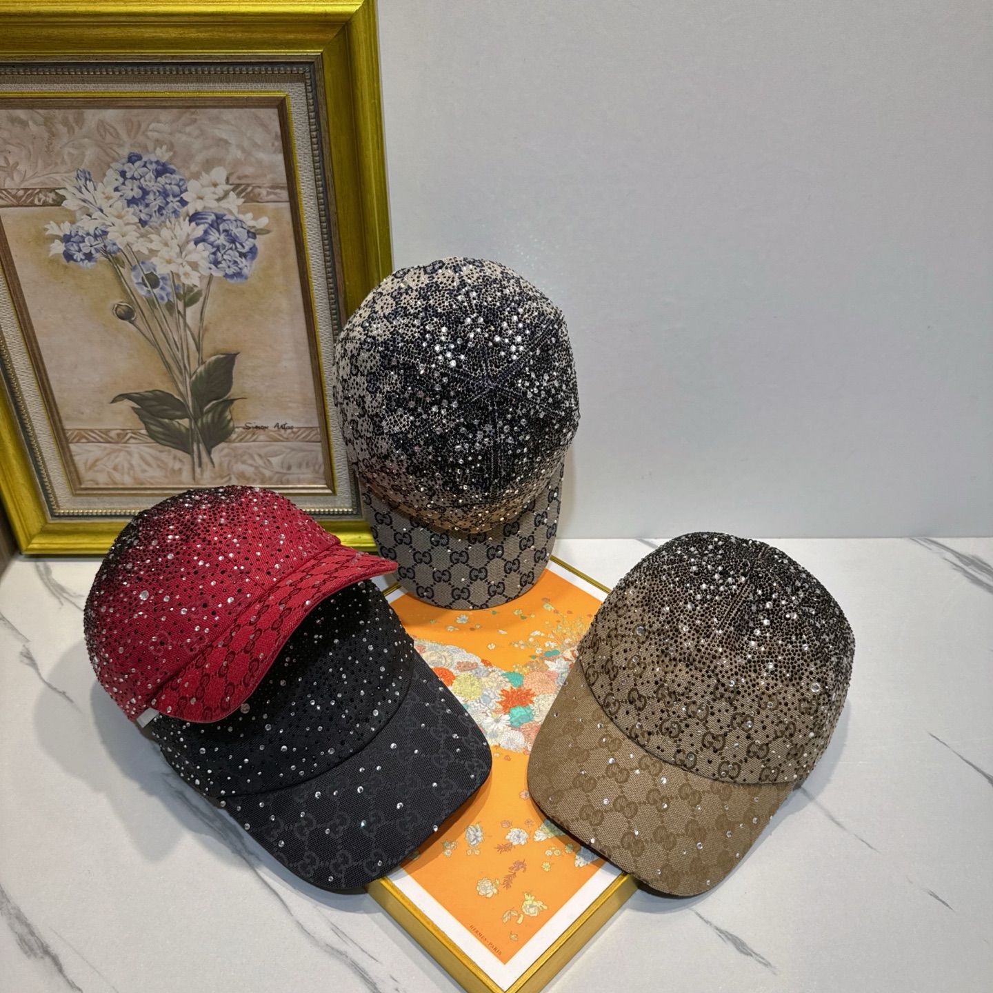 Gucci GG Rhinestone Baseball Cap