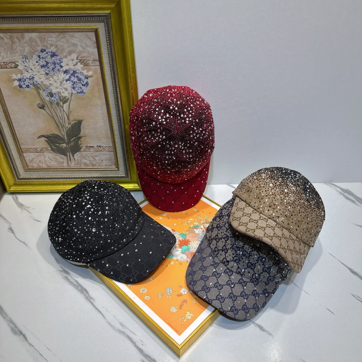 Gucci GG Rhinestone Baseball Cap