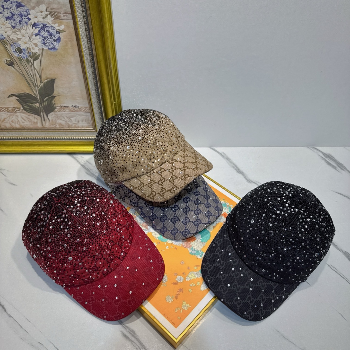 Gucci GG Rhinestone Baseball Cap