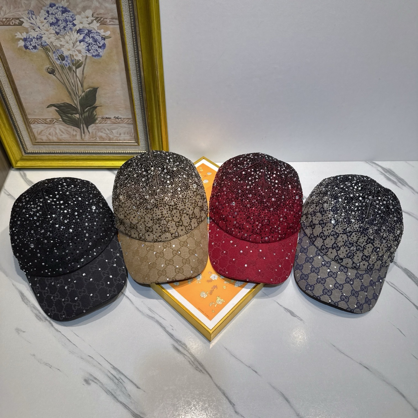 Gucci GG Rhinestone Baseball Cap