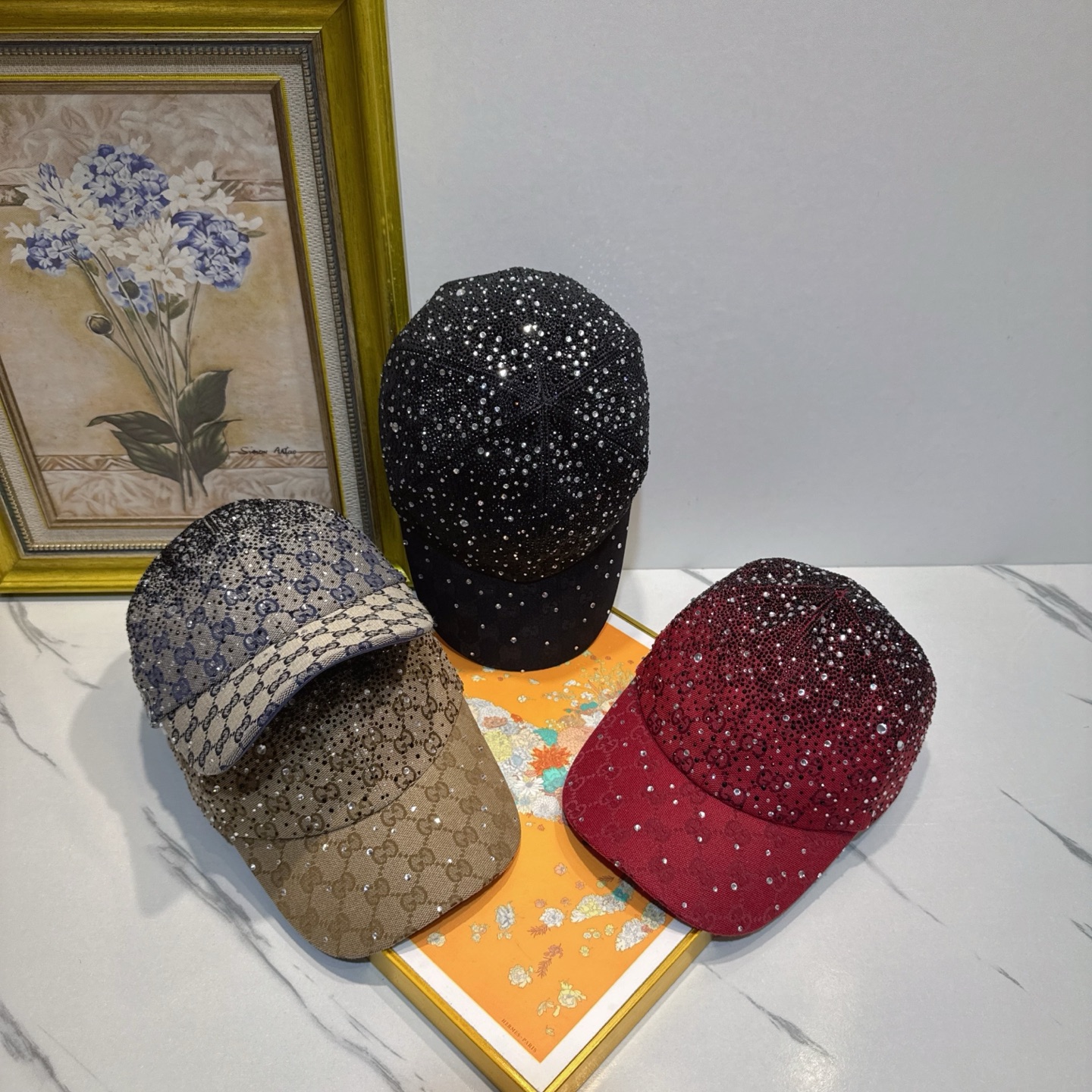 Gucci GG Rhinestone Baseball Cap