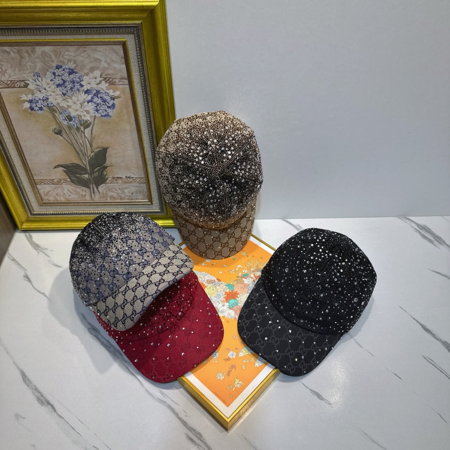 Gucci GG Rhinestone Baseball Cap
