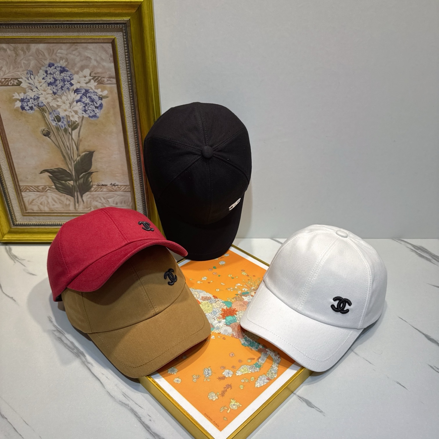 CHANEL CC Embroidered Baseball Cap