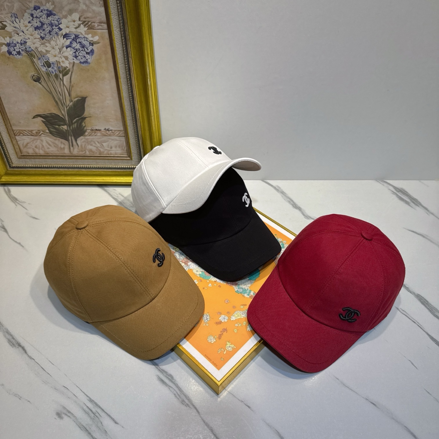 CHANEL CC Embroidered Baseball Cap