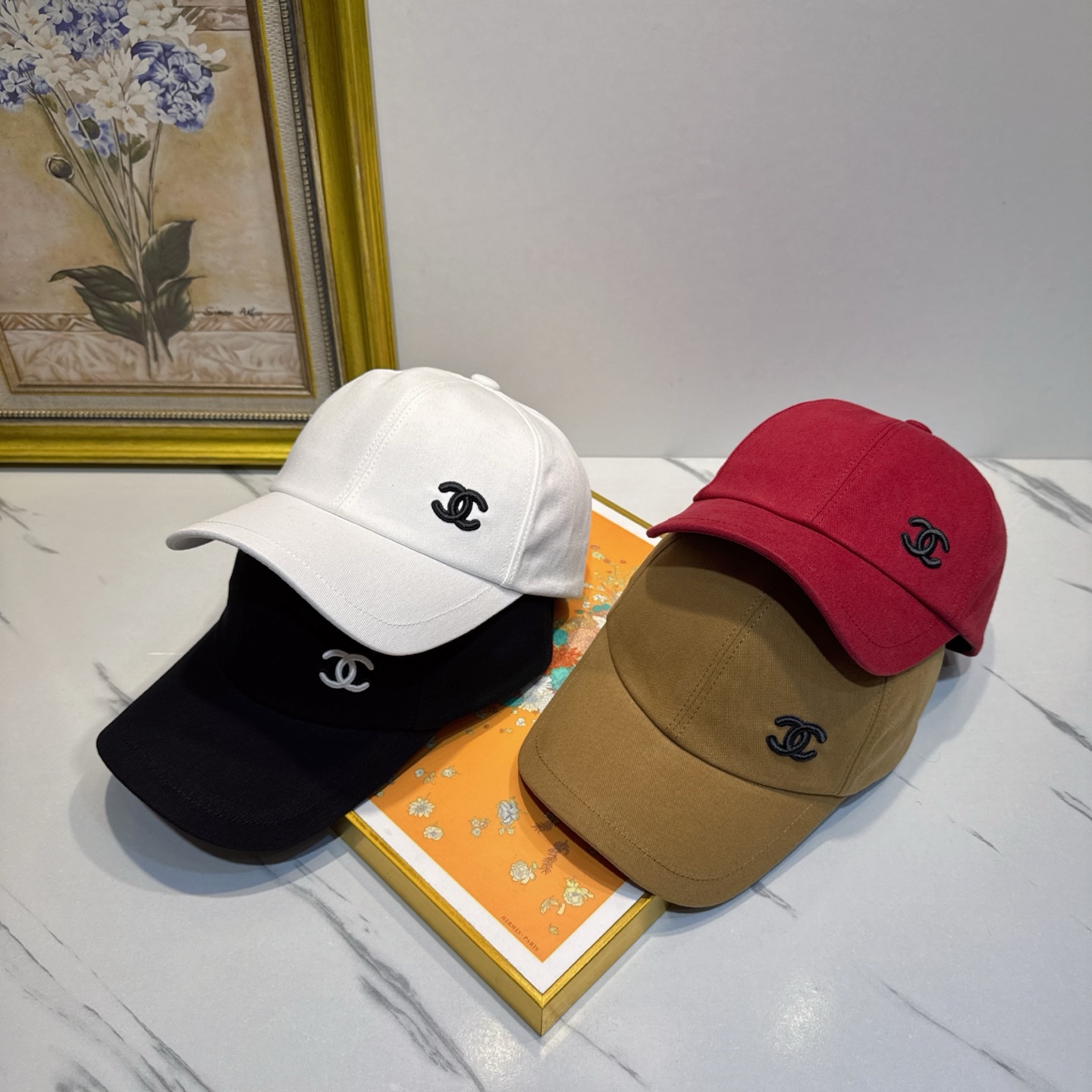 CHANEL CC Embroidered Baseball Cap